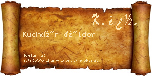 Kuchár Áldor névjegykártya